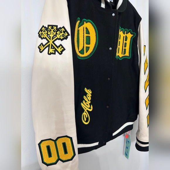 Off-White Virgil Abloh Varsity Jacket sz 48 - Picture 3 of 11